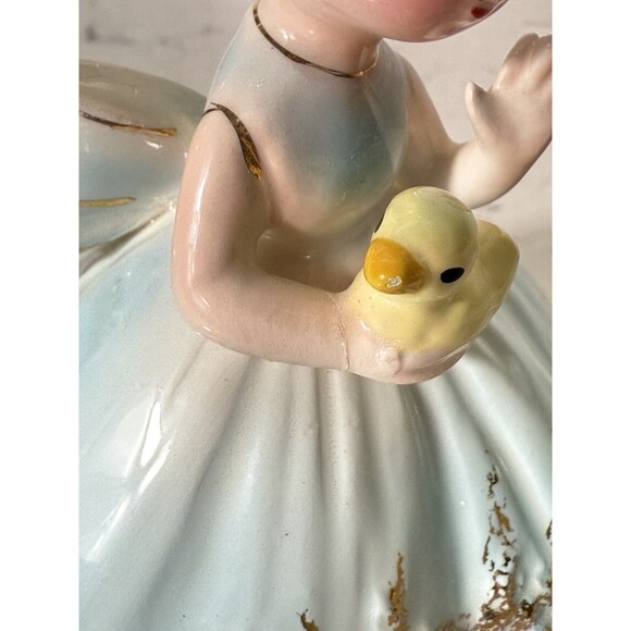 Josef Originals Farmer's Daughter Series Girl Holding Yellow Duck Vintage READ - Picture 6 of 6